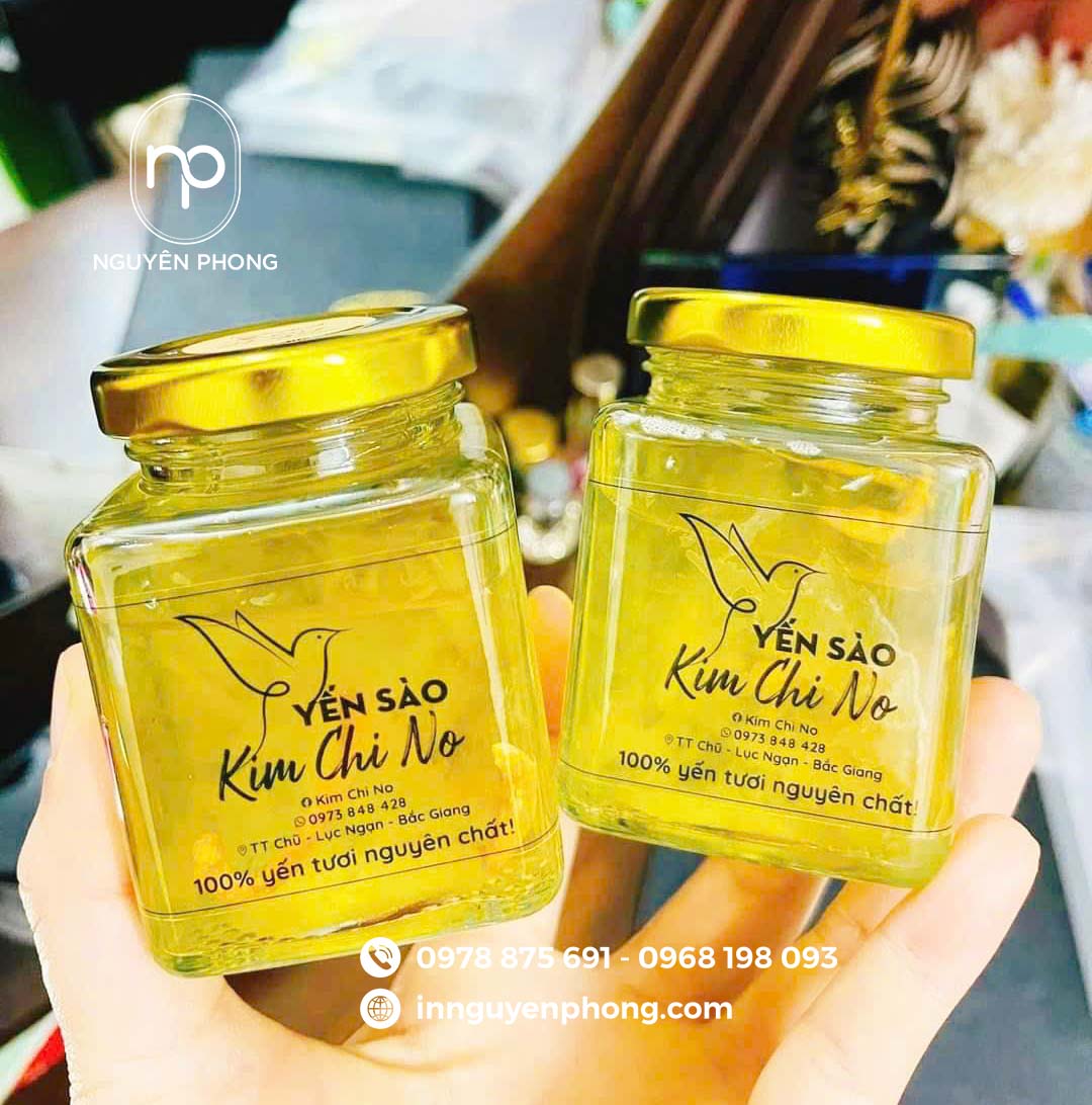 Mẫu sticker trong suốt dán yến 